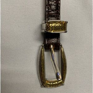 Brighton Silver and Leather Belt